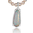 18kt White Gold Boulder Opal and Diamond pendant - Masterpiece Jewellery Opal & Gems Sydney Australia | Online Shop