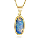 9kt Yellow Gold Black Opal pendant - Masterpiece Jewellery Opal & Gems Sydney Australia | Online Shop