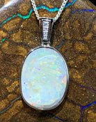 Sterling Silver carved Opal pendant - Masterpiece Jewellery Opal & Gems Sydney Australia | Online Shop