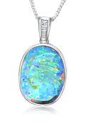 Sterling Silver carved Opal pendant - Masterpiece Jewellery Opal & Gems Sydney Australia | Online Shop