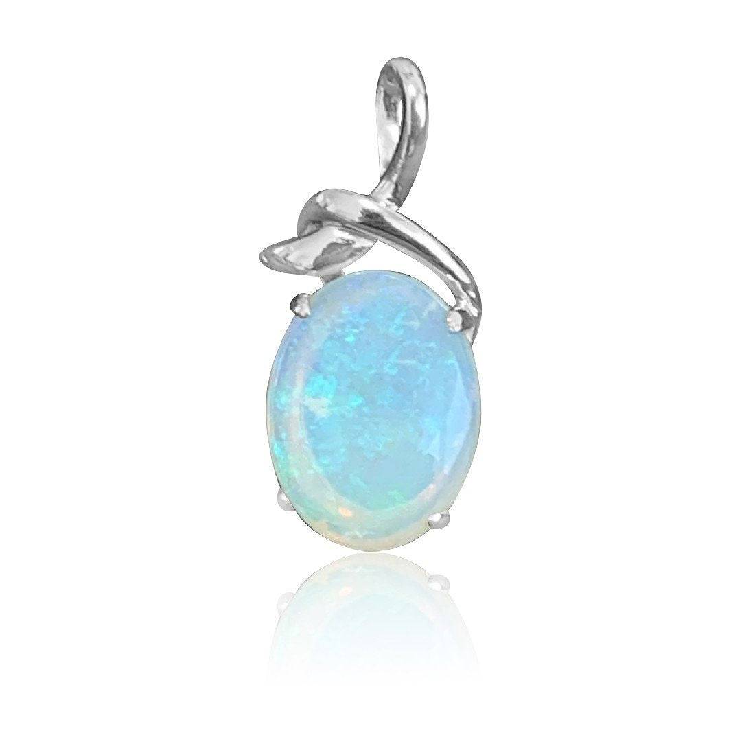 Sterling Silver White Opal pendant - Masterpiece Jewellery Opal & Gems Sydney Australia | Online Shop