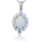 Sterling Silver White Opal pendant - Masterpiece Jewellery Opal & Gems Sydney Australia | Online Shop