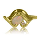 14kt Yellow Gold Opal and Diamond ring - Masterpiece Jewellery Opal & Gems Sydney Australia | Online Shop