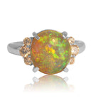 18kt Black Crystal Opal and DIamond ring - Masterpiece Jewellery Opal & Gems Sydney Australia | Online Shop