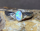 18kt White Gold Crystal Opal solitaire ring - Masterpiece Jewellery Opal & Gems Sydney Australia | Online Shop