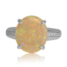 18kt White Gold Opal and Diamond ring - Masterpiece Jewellery Opal & Gems Sydney Australia | Online Shop