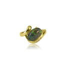 18kt Yellow Gold Black Opal ring - Masterpiece Jewellery Opal & Gems Sydney Australia | Online Shop