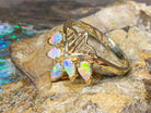 18kt Yellow Gold Marquise style Opal ring - Masterpiece Jewellery Opal & Gems Sydney Australia | Online Shop