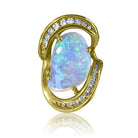 18kt Yellow Gold Opal and Diamond ring - Masterpiece Jewellery Opal & Gems Sydney Australia | Online Shop