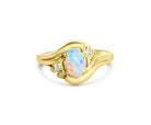 18kt Yellow Gold Opal and diamond ring - Masterpiece Jewellery Opal & Gems Sydney Australia | Online Shop