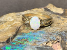 18kt Yellow Gold Opal and Diamond ring - Masterpiece Jewellery Opal & Gems Sydney Australia | Online Shop