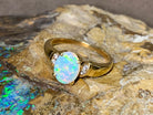 18kt Yellow Gold Opal and Diamond ring - Masterpiece Jewellery Opal & Gems Sydney Australia | Online Shop