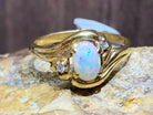 18kt Yellow Gold Opal and diamond ring - Masterpiece Jewellery Opal & Gems Sydney Australia | Online Shop