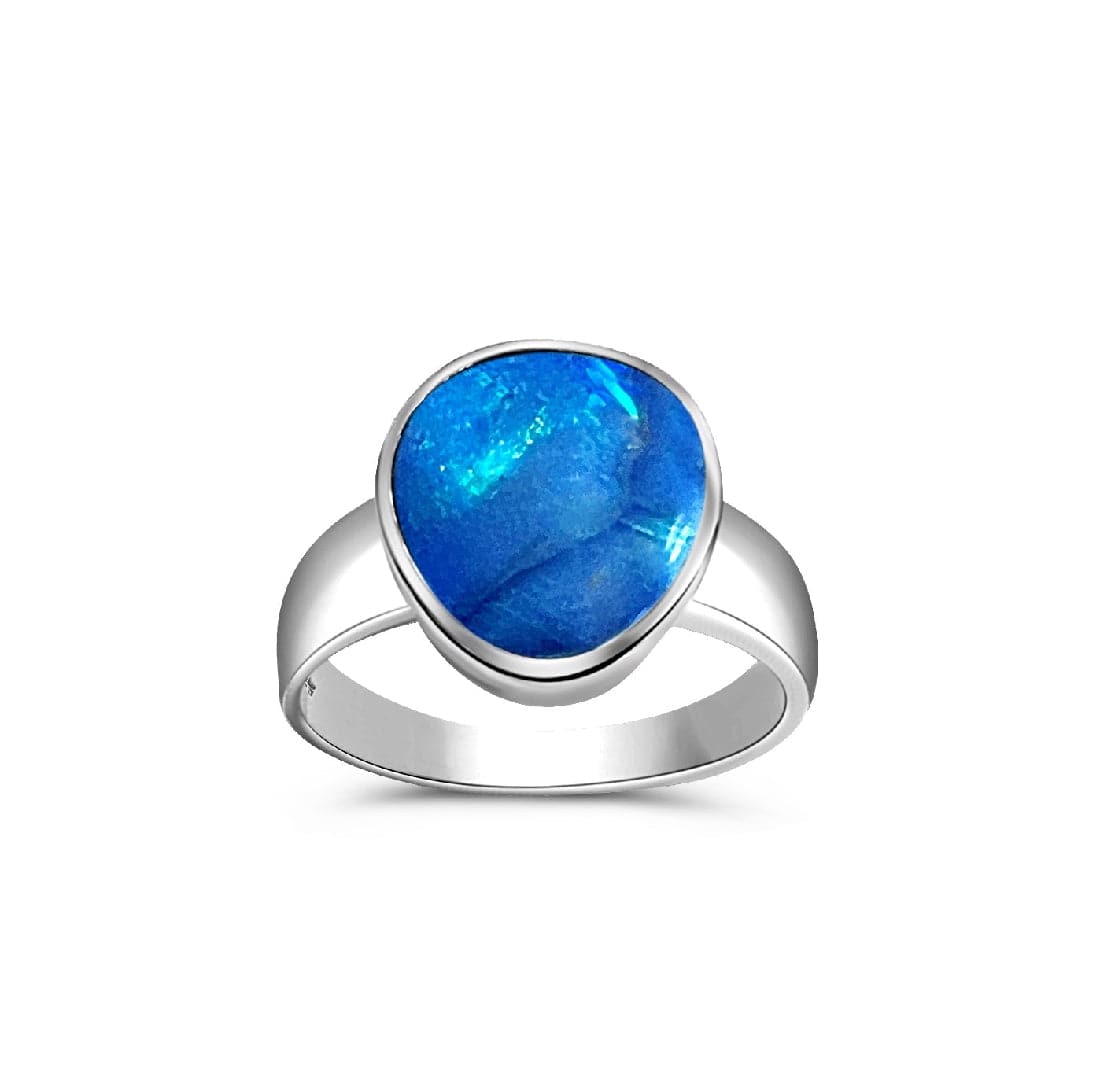 Sterling Silver Black Opal ring - Masterpiece Jewellery Opal & Gems Sydney Australia | Online Shop