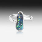 Sterling Silver Boulder Opal ring - Masterpiece Jewellery Opal & Gems Sydney Australia | Online Shop