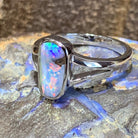 Sterling Silver Boulder Opal ring - Masterpiece Jewellery Opal & Gems Sydney Australia | Online Shop