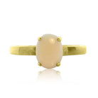 Sterling Silver Gold plated White Opal ring - Masterpiece Jewellery Opal & Gems Sydney Australia | Online Shop