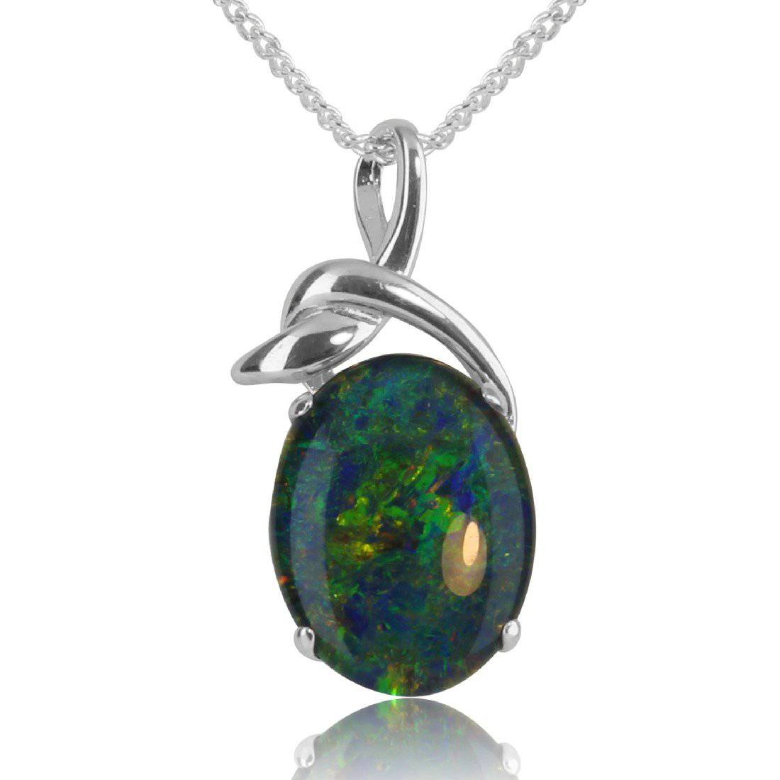 Sterling Silver Opal triplet pendant - Masterpiece Jewellery Opal & Gems Sydney Australia | Online Shop