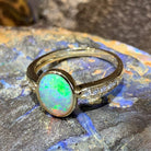 14kt Yellow Gold Opal and Diamond ring - Masterpiece Jewellery Opal & Gems Sydney Australia | Online Shop