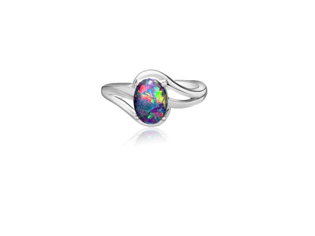 Sterling Silver Opal ring - Masterpiece Jewellery Opal & Gems Sydney Australia | Online Shop