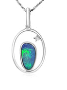 Sterling Silver Opal pendant 13 - Masterpiece Jewellery Opal & Gems Sydney Australia | Online Shop