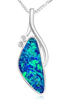 Sterling Silver Opal pendant 15 - Masterpiece Jewellery Opal & Gems Sydney Australia | Online Shop