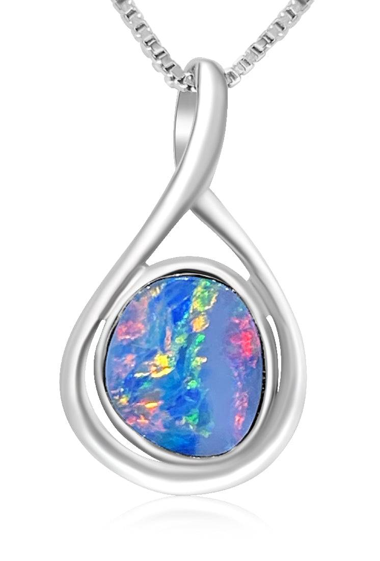 Sterling Silver Opal pendant 6 - Masterpiece Jewellery Opal & Gems Sydney Australia | Online Shop