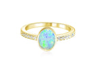 14kt Yellow Gold Opal and Diamond ring - Masterpiece Jewellery Opal & Gems Sydney Australia | Online Shop